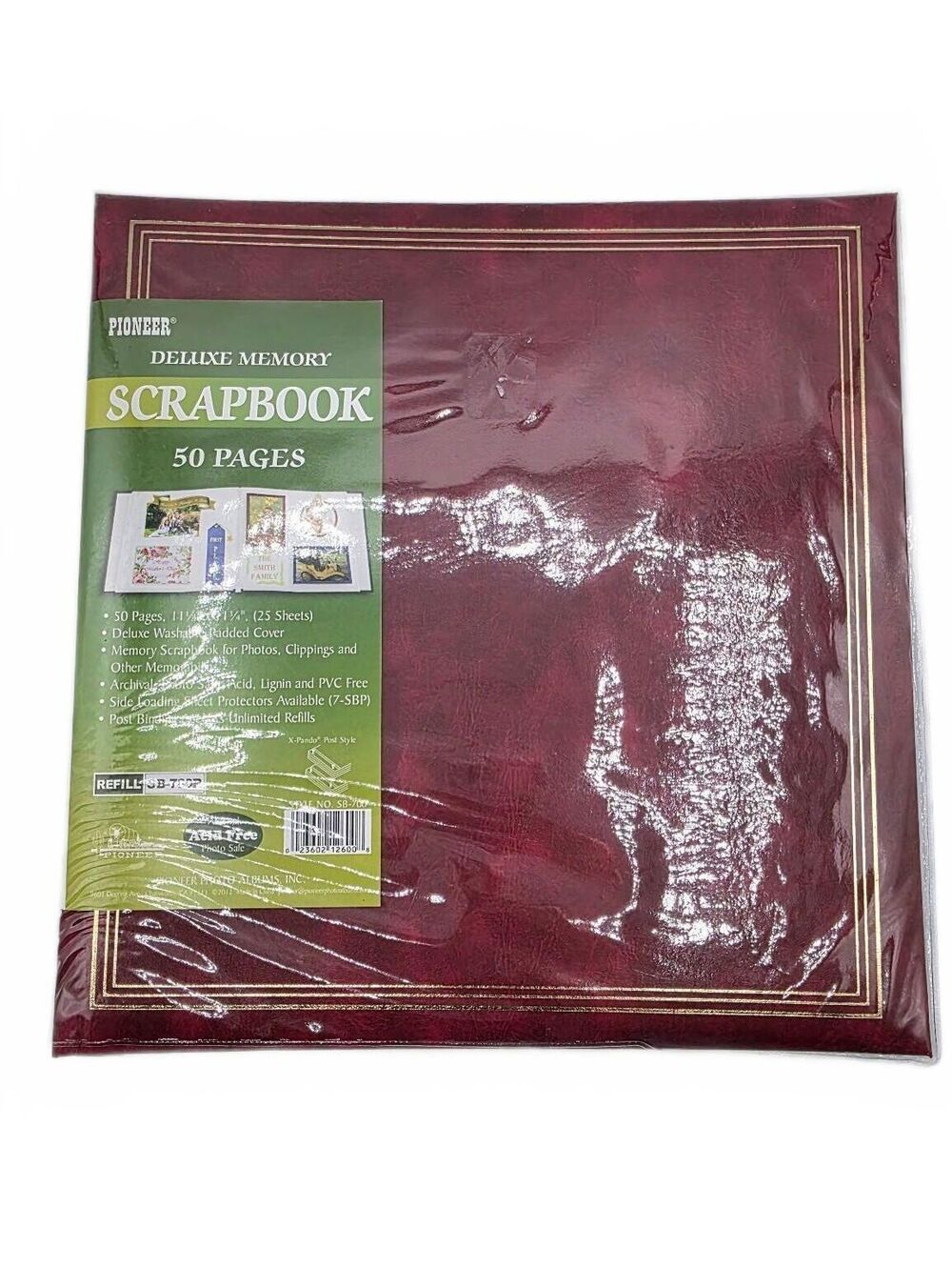 Pioneer Deluxe Memory Scrapbook burgundy 50 pages 11 x 11 Keepsakes Memories NEW